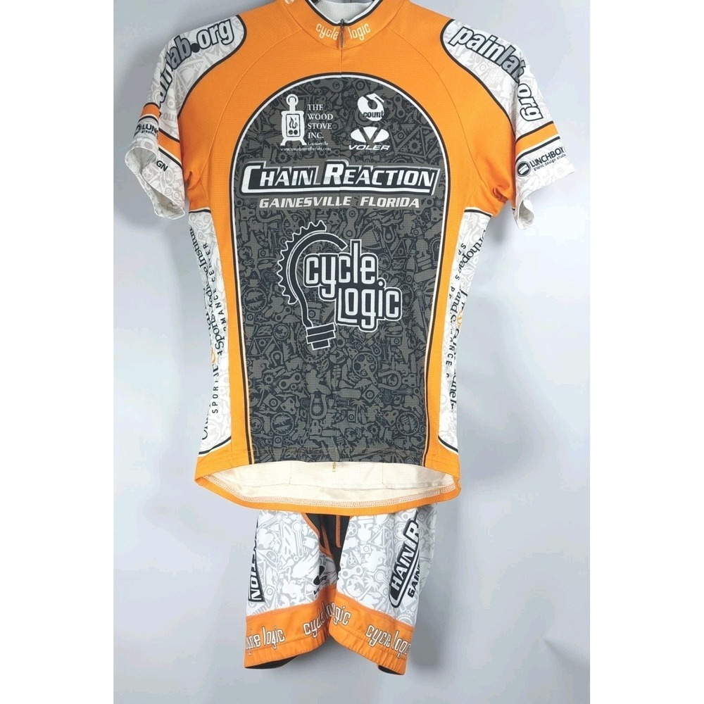Voler Cycling Kit Mens Race Raglan Jersey Sz L Trilogy‎ Bib Shorts Sz Med *READ